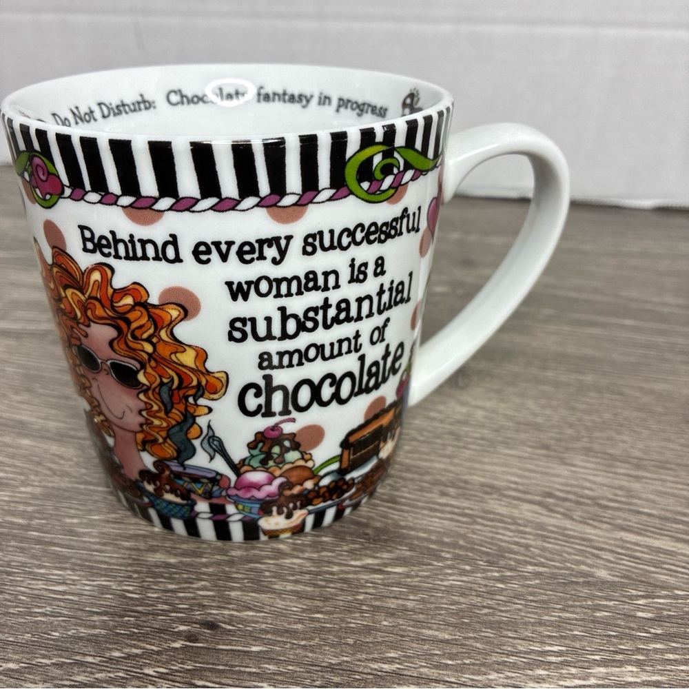 Suzy Toronto "Successful Woman & Chocolate” Novelty Coffee Mug Cup 2014